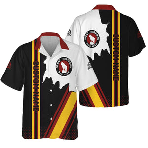 Railspirit Personalized Great Northern Railway Hawaiian Shirt GNR All Over Printed Unisex Shirt