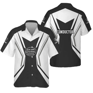 Railspirit Personalized New York Central Railroad Hawaiian Shirt Unique Style with Custom Job Train Shirt