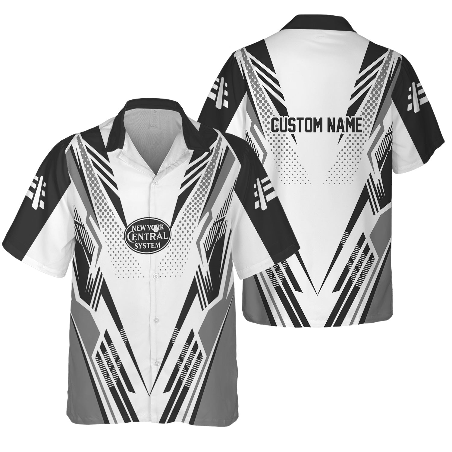 Railspirit Personalized New York Central Railroad Hawaiian Shirt Railroad Tribute Design Train Shirt for Train Lovers