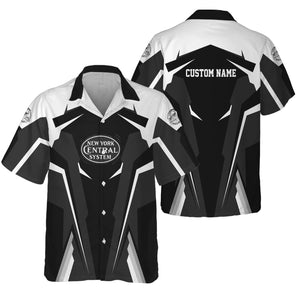 Railspirit Personalized New York Central Railroad Hawaiian Shirt Strong Line Style Train Unisex Shirt All Over Print