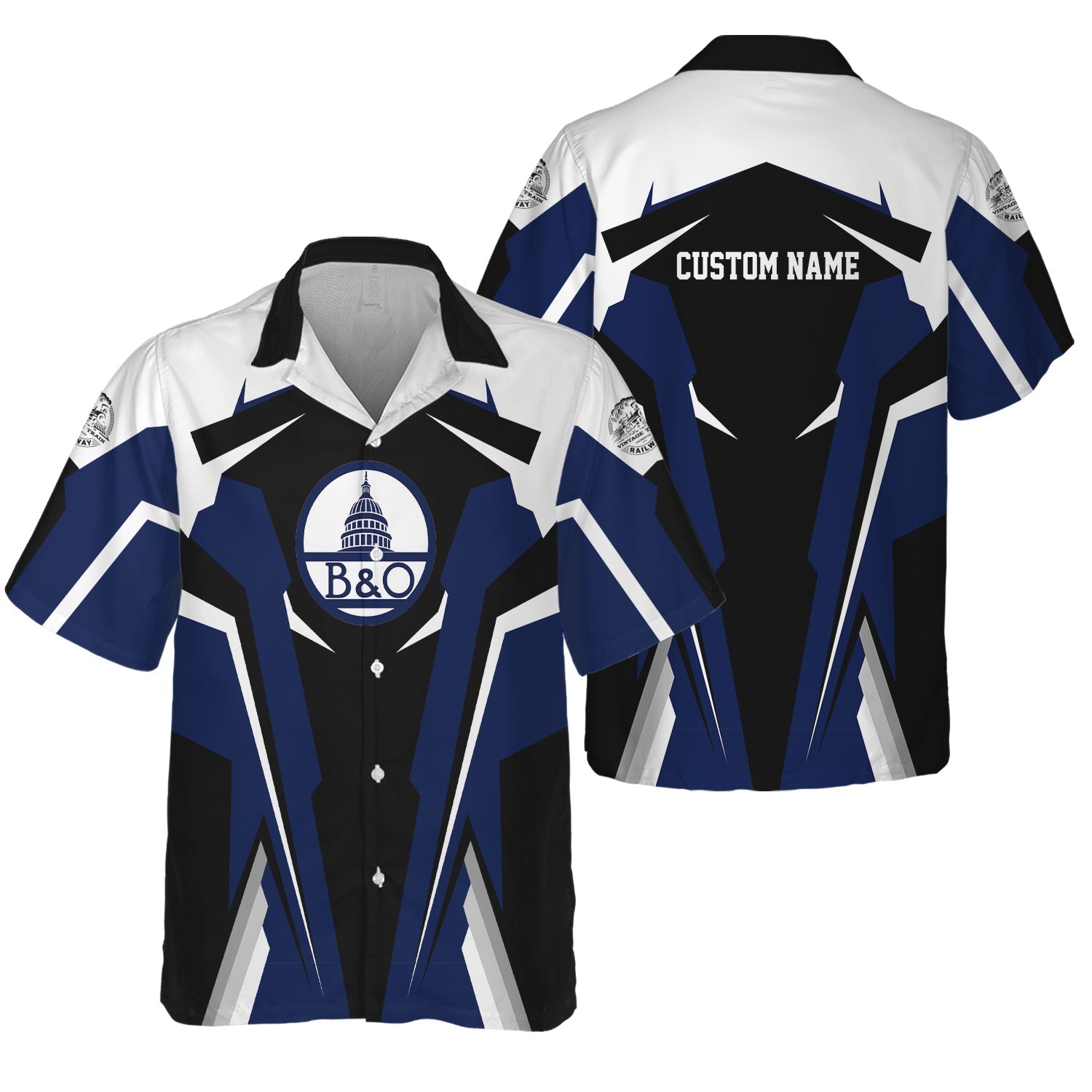 Railspirit Personalized Baltimore and Ohio Railroad Hawaiian Shirt B&OStrong Line Style Train Unisex Shirt All Over Print