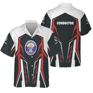 Railspirit Personalized Southern Pacific Railroad Hawaiian Shirt Futuristic Design with Custom Job Train Shirt