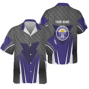 Railspirit Personalized Southern Pacific Railroad Hawaiian Shirt Rugged Steel Vibes Train Shirt All Over Print