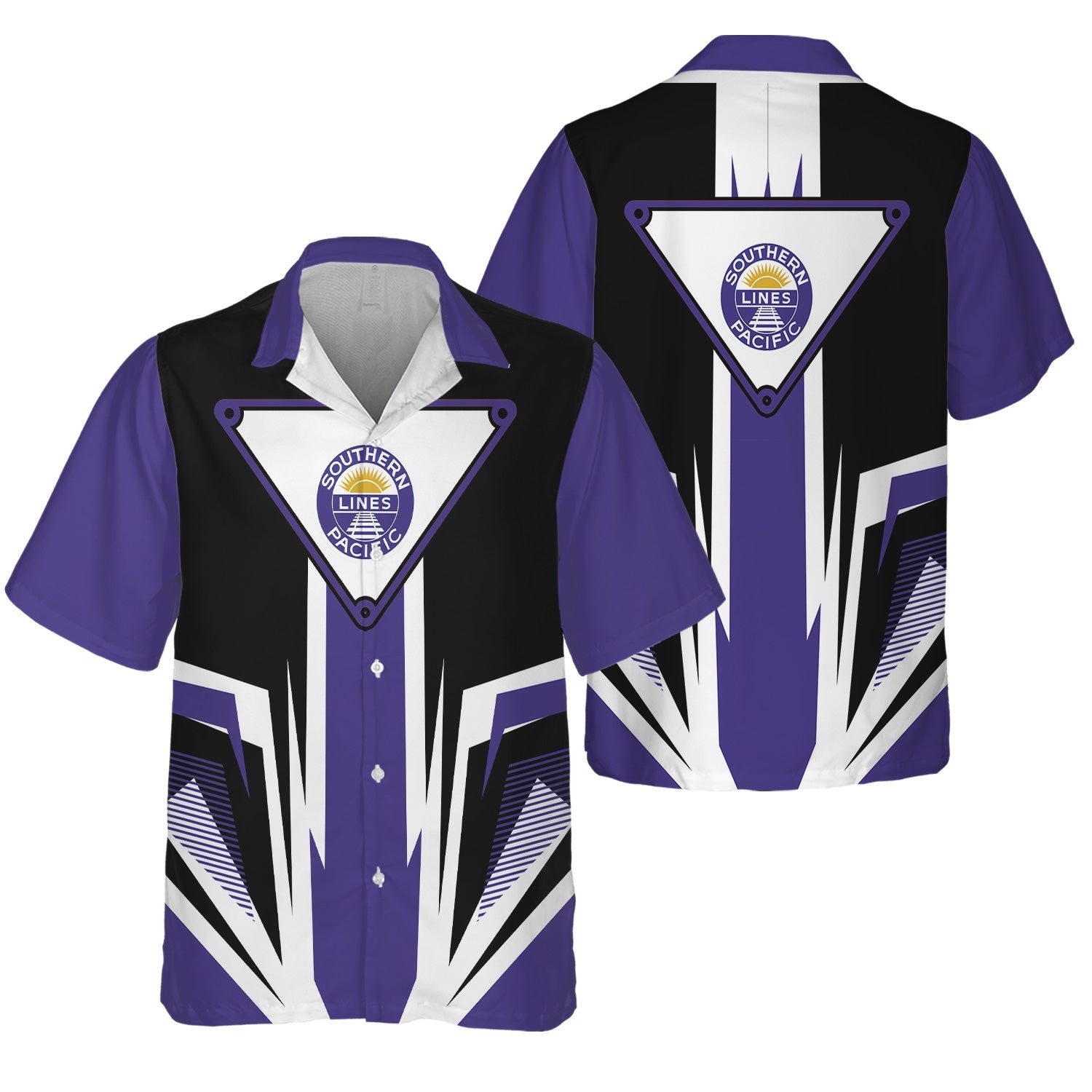 Railspirit Southern Pacific Railroad Hawaiian Shirt Bold Graphic Style All Over Printed Shirt