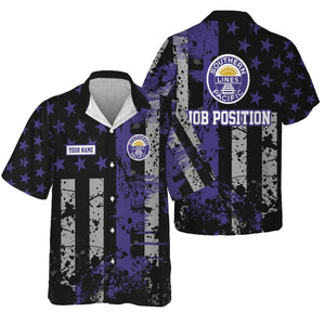 Railspirit Personalized Southern Pacific Railroad Hawaiian Shirt Artistic Paint American Flag Style Train Shirt