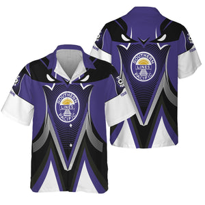 Railspirit Personalized Southern Pacific Railroad Hawaiian Shirt Vibrant Graphic Pattern Shirt For Train Enthusiasts