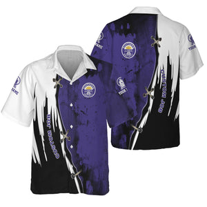 Railspirit Personalized Southern Pacific Railroad Hawaiian Shirt Retro Stitches Design with Custom Position Train Shirt