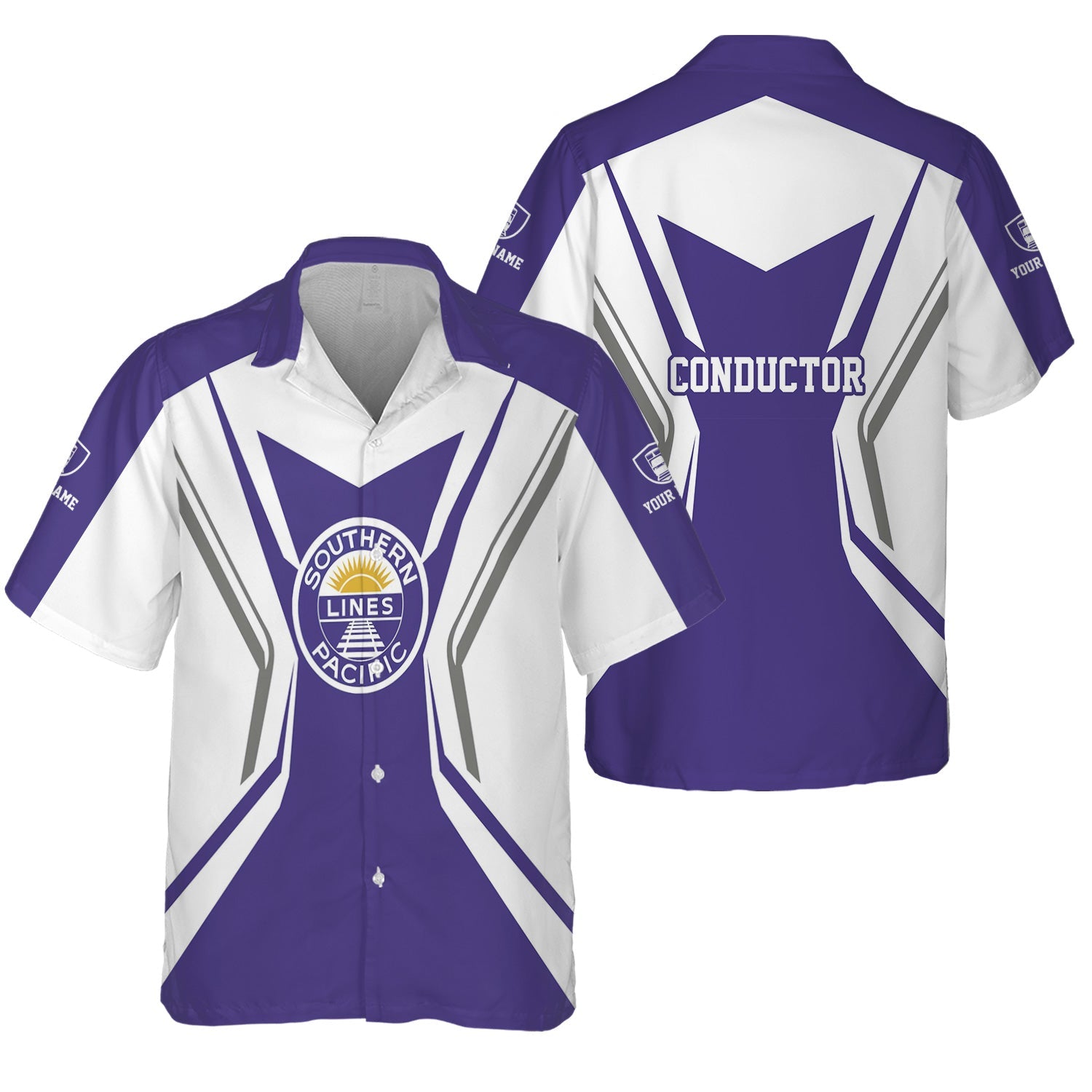 Railspirit Personalized Southern Pacific Railroad Hawaiian Shirt Unique Style with Custom Job Train Shirt