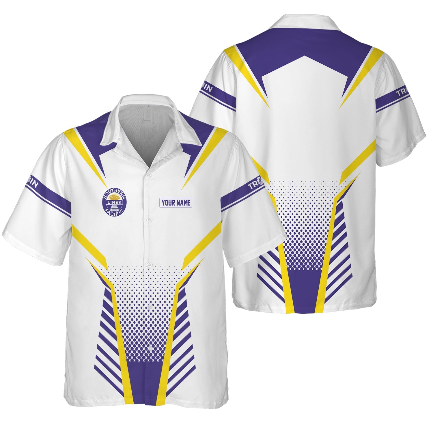 Railspirit Personalized Southern Pacific Railroad Hawaiian Shirt Unisex Train Shirt All Over Print