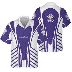 Railspirit Personalized Southern Pacific Railroad Hawaiian Shirt Striped Railroad Style Train Shirt All Over Print