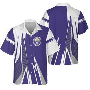 Railspirit Personalized Southern Pacific Railroad Hawaiian Shirt Lightning-Inspired Railway Style Shirt For Train Lovers