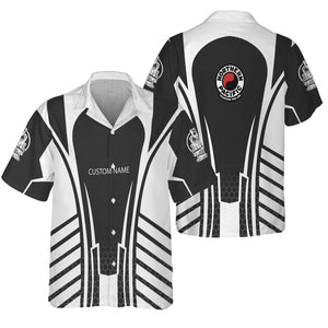 Railspirit Personalized Northern Pacific Railway Hawaiian Shirt Striped Railroad Style Train Shirt All Over Print