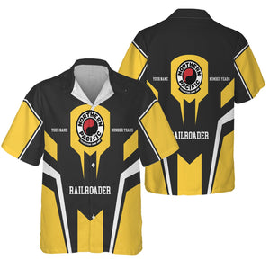 Railspirit Personalized Northern Pacific Railway Hawaiian Shirt Custom Year Railroader Shirt Gift Idea For Train Lover