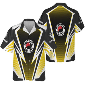 Railspirit Personalized Northern Pacific Railway Hawaiian Shirt Lightning Graphic Style Shirt Gift Idea For Train Lover