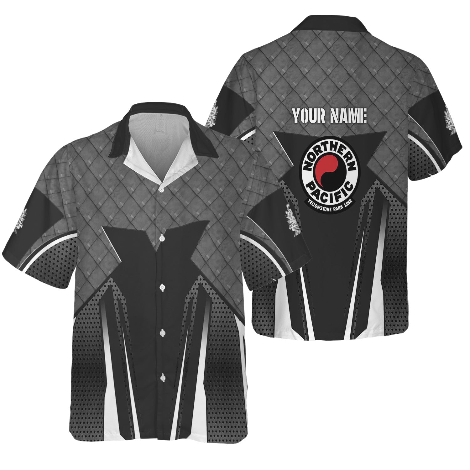 Railspirit Personalized Northern Pacific Railway Hawaiian Shirt Rugged Steel Vibes Train Shirt All Over Print