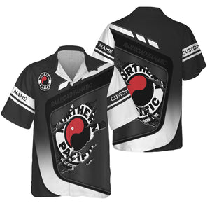 Railspirit Personalized Northern Pacific Railway Hawaiian Shirt Ripped Texture Style Train Shirt For Railroad Fanatic