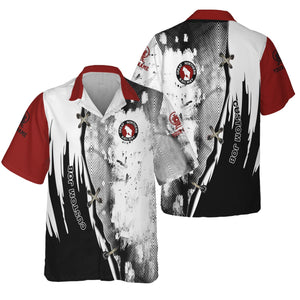 Railspirit Personalized Great Northern Railway Hawaiian Shirt Retro Stitches Design with Custom Position GNR Train Shirt