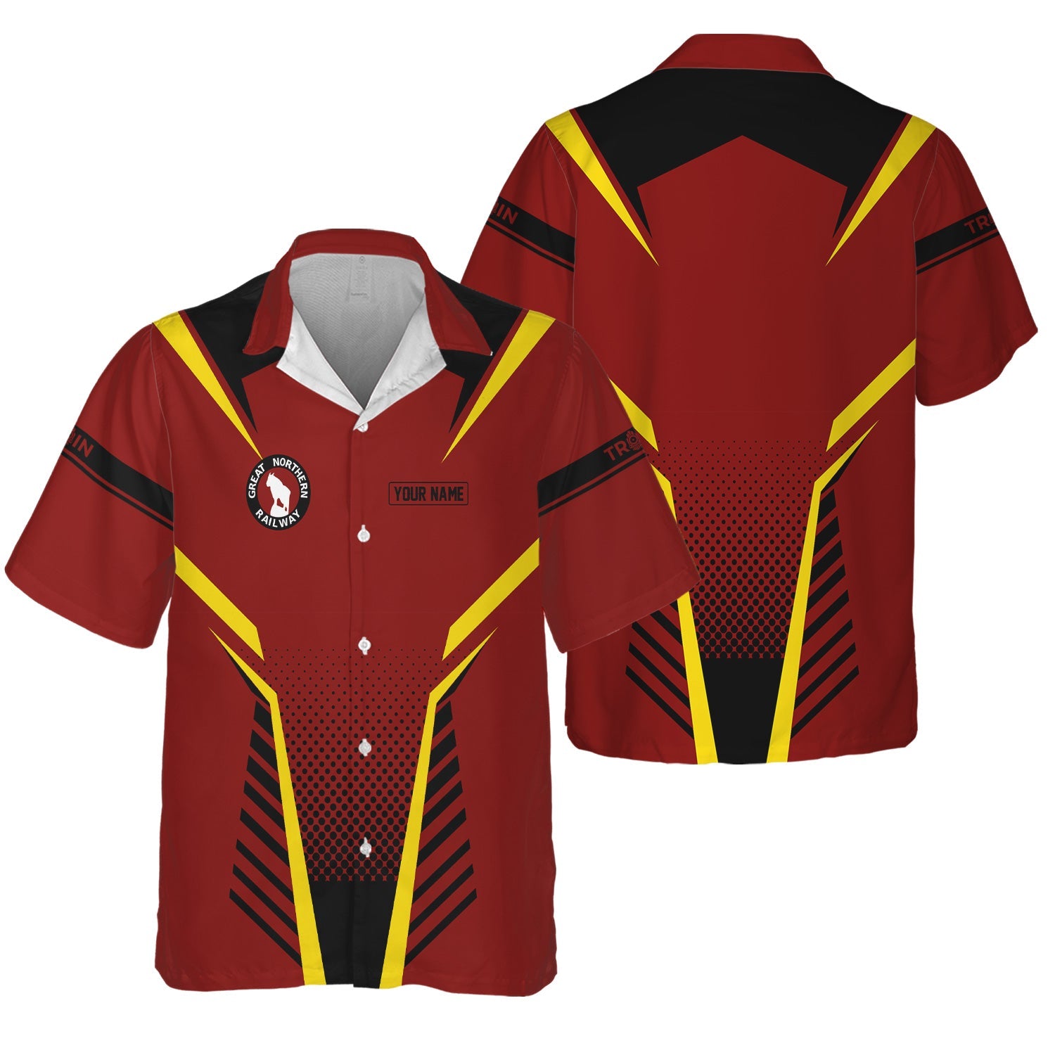 Railspirit Personalized Great Northern Railway Hawaiian Shirt Unisex GNR Train Shirt All Over Print