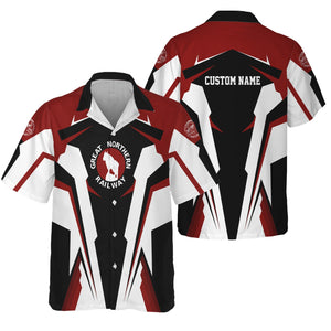 Railspirit Personalized Great Northern Railway Hawaiian Shirt GNRStrong Line Style Train Unisex Shirt All Over Print