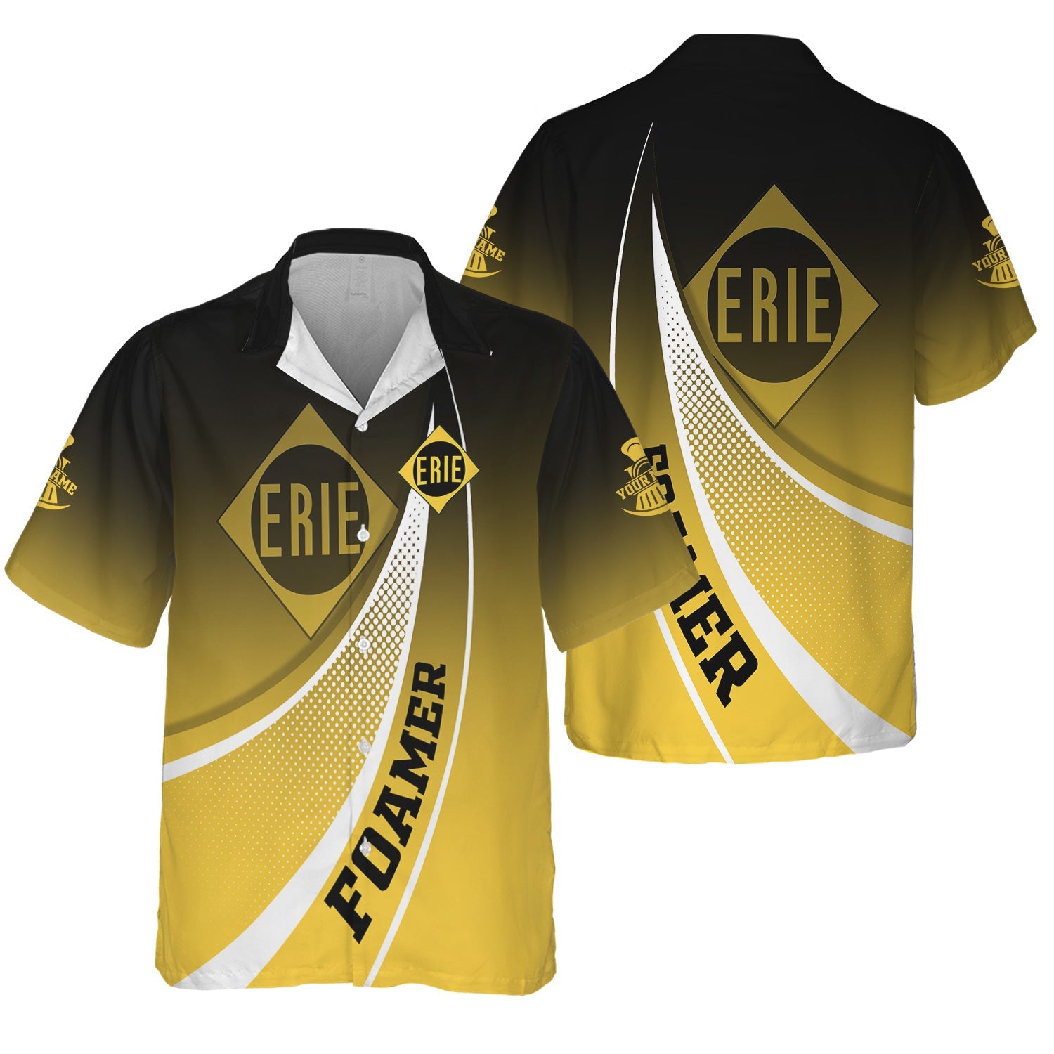 Railspirit Personalized Erie Railroad Hawaiian Shirt Railway-Themed Style Shirt Gift Idea For Trainspotter