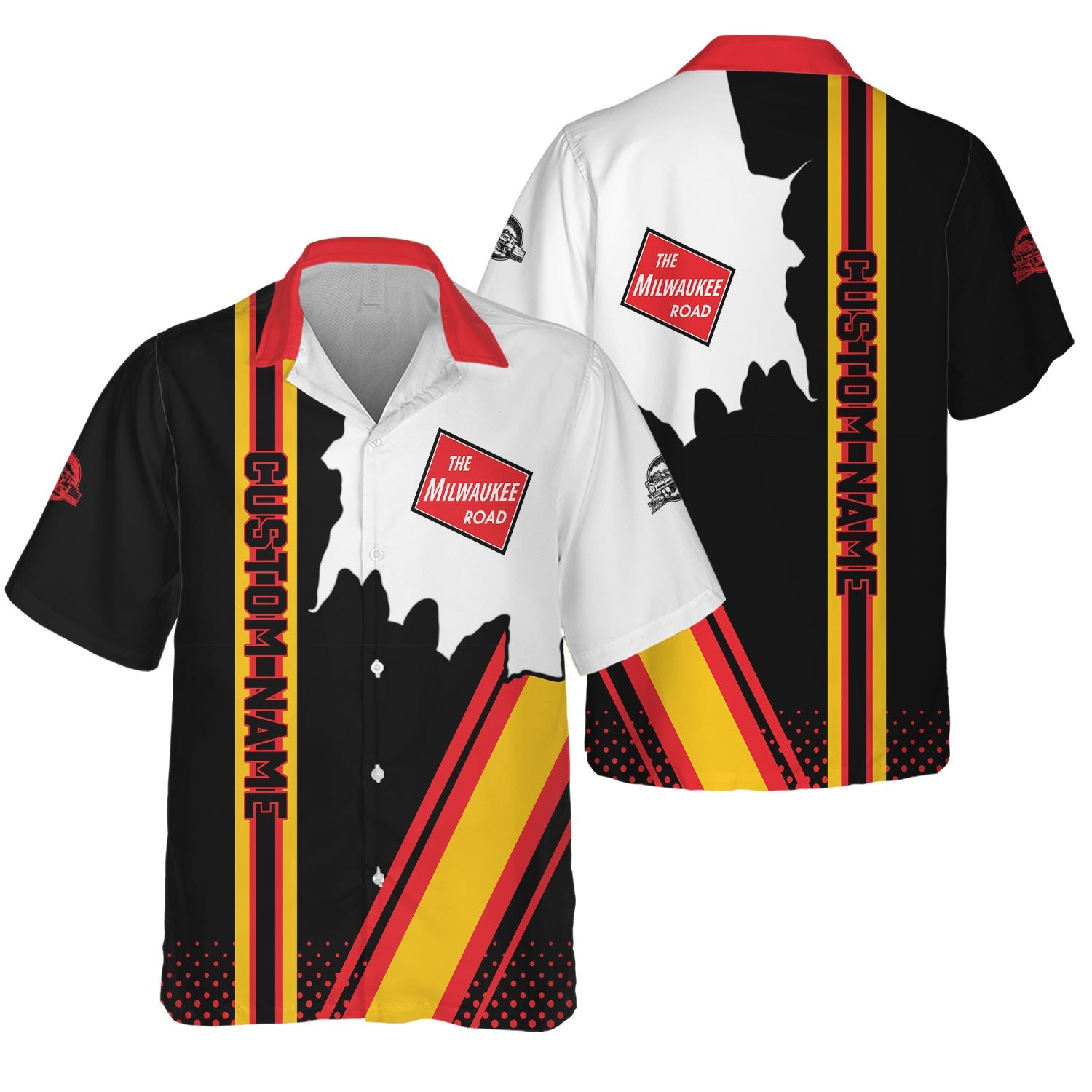 Railspirit Personalized Chicago, Milwaukee, St. Paul and Pacific Railroad Hawaiian Shirt Milwaukee Road All Over Printed Unisex Shirt