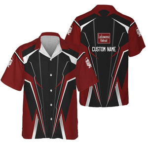 Railspirit Personalized Delaware, Lackawanna and Western Railroad Hawaiian Shirt Lightning-Edge Design DL&W Train Shirt For Railroad Lovers