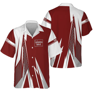 Railspirit Personalized Delaware, Lackawanna and Western Railroad Hawaiian Shirt Lightning-Inspired Railway Style DL&W Shirt For Train Lovers