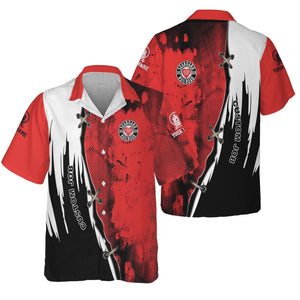 Railspirit Personalized Seaboard Air Line Railroad Hawaiian Shirt Retro Stitches Design with Custom Position Train Shirt