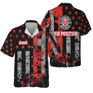 Railspirit Personalized Seaboard Air Line Railroad Hawaiian Shirt Artistic Paint American Flag Style Train Shirt
