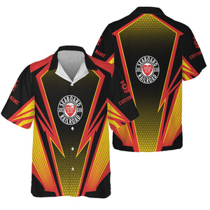 Railspirit Personalized Seaboard Air Line Railroad Hawaiian Shirt Lightning Graphic Style Shirt Gift Idea For Train Lover