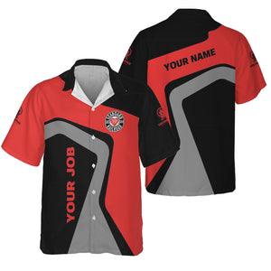 Railspirit Personalized Seaboard Air Line Railroad Hawaiian Shirt Unique Design with Custom Job Position Train Shirt