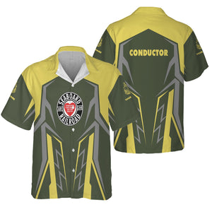 Railspirit Personalized Seaboard Air Line Railroad Hawaiian Shirt Futuristic Design with Custom Job Train Shirt