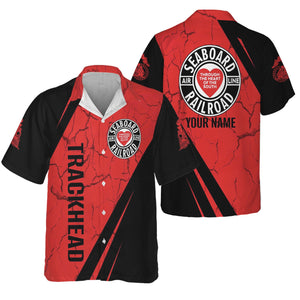 Railspirit Personalized Seaboard Air Line Railroad Hawaiian Shirt Crackle Texture Style Shirt For Trackhead