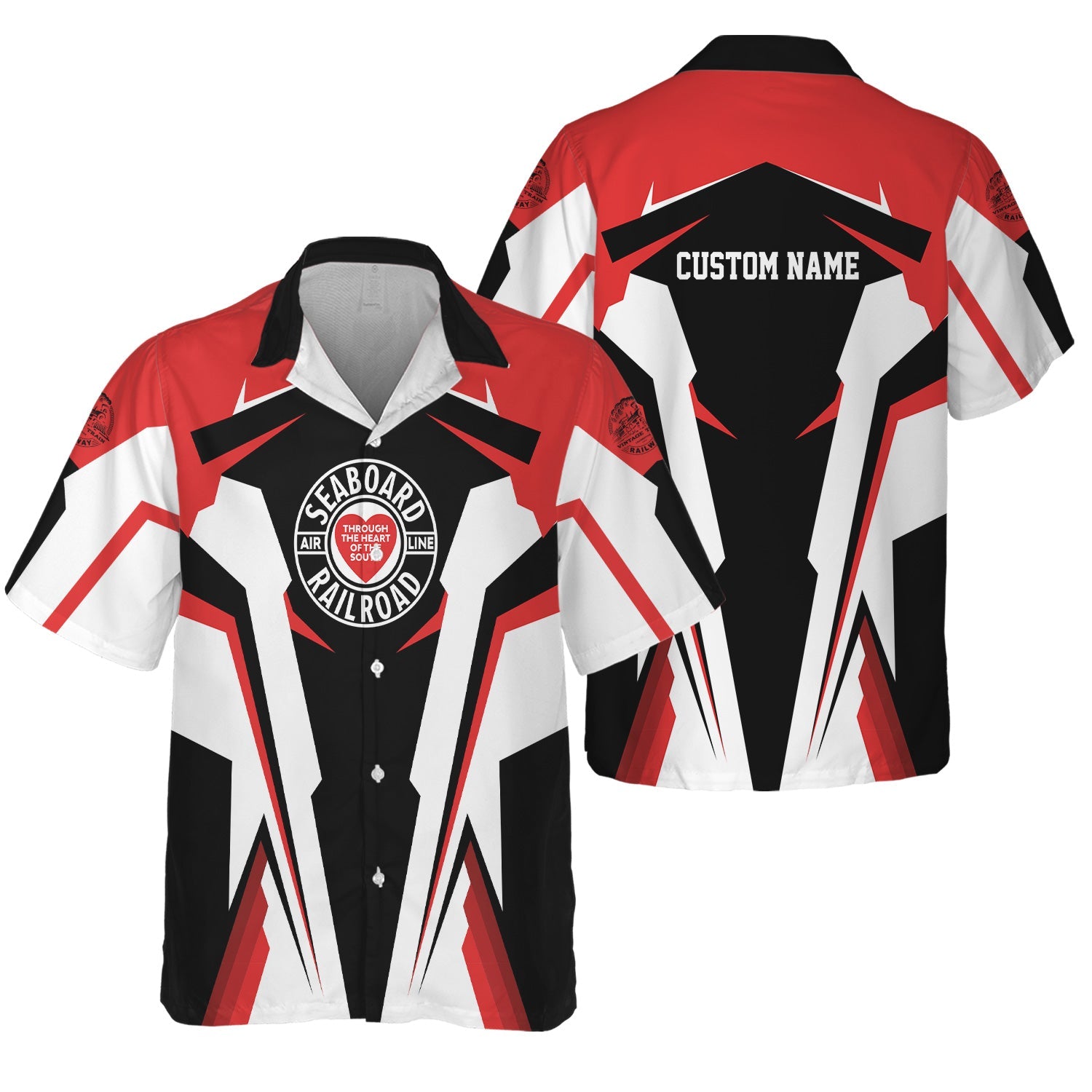 Railspirit Personalized Seaboard Air Line Railroad Hawaiian Shirt Strong Line Style Train Unisex Shirt All Over Print