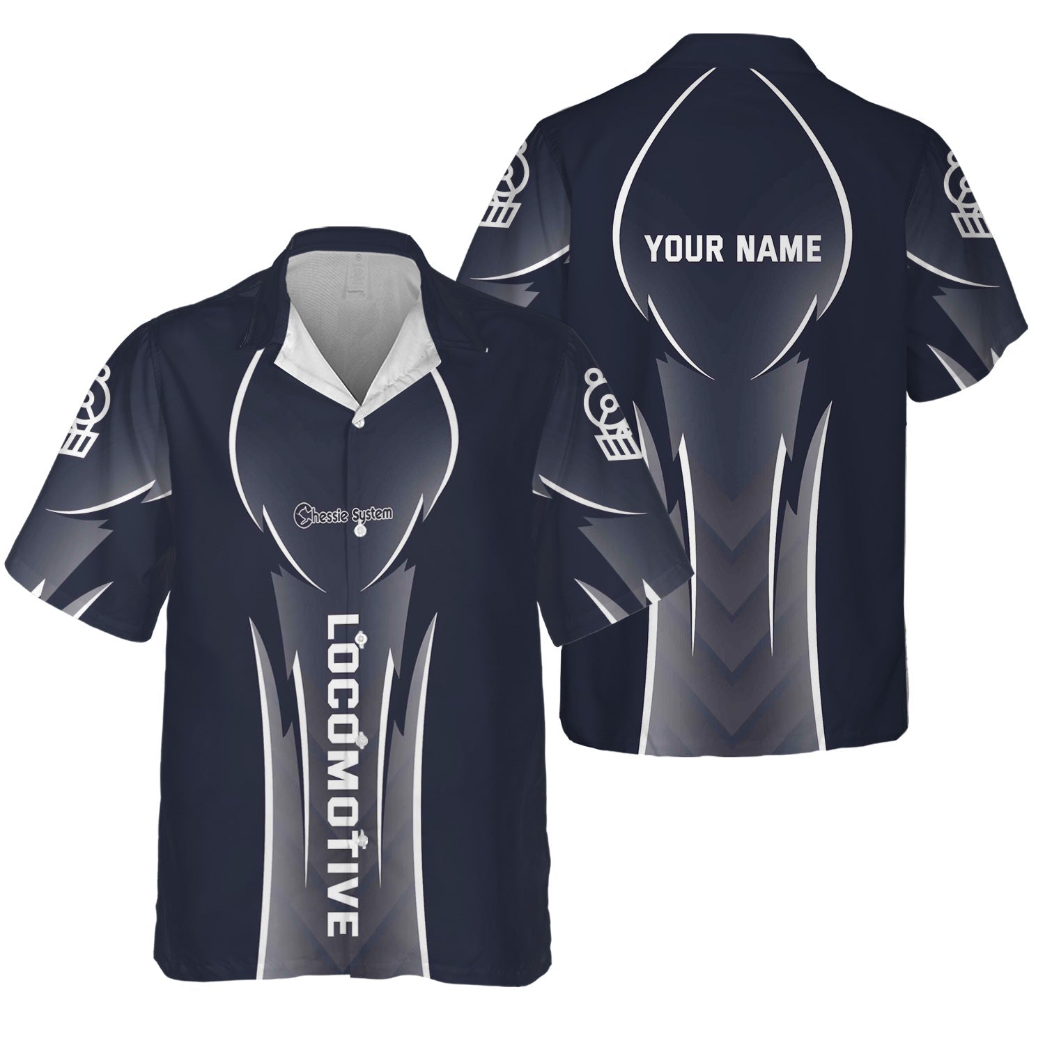 Railspirit Personalized Chessie System Railroad Hawaiian Shirt Striking Line Style Train Shirt For Locomotive Lovers