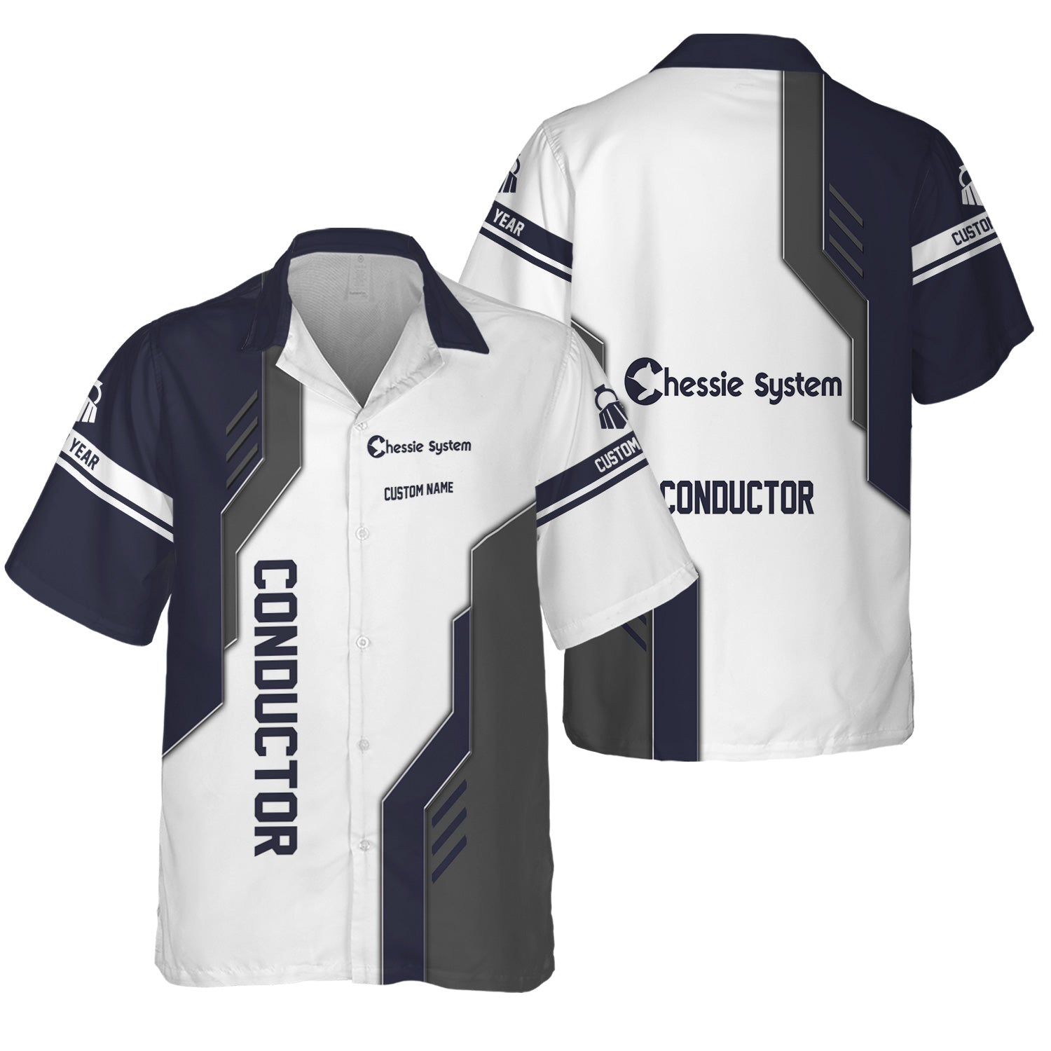 Railspirit Personalized Chessie System Railroad Hawaiian Shirt Unique Railway Style with Custom Job Train Shirt