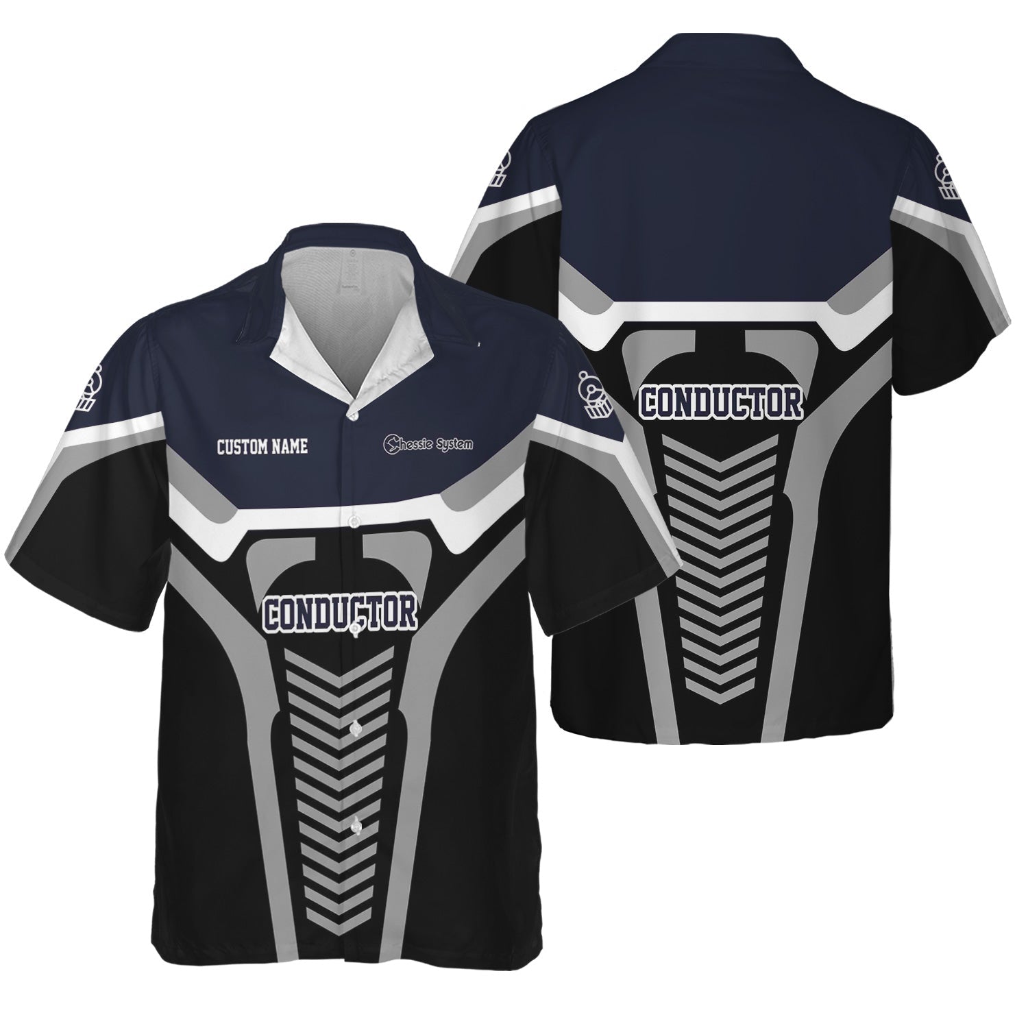 Railspirit Personalized Chessie System Railroad Hawaiian Shirt Track-Inspired with Custom Job Position Train Shirt