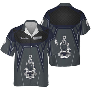Railspirit Personalized Chessie System Railroad Hawaiian Shirt Steam Locomotive Engine Graphic Train Shirt All Over Print