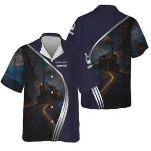 Railspirit Personalized Chessie System Railroad Hawaiian Shirt Steampunk Locomotive with Custom Year Train Shirt