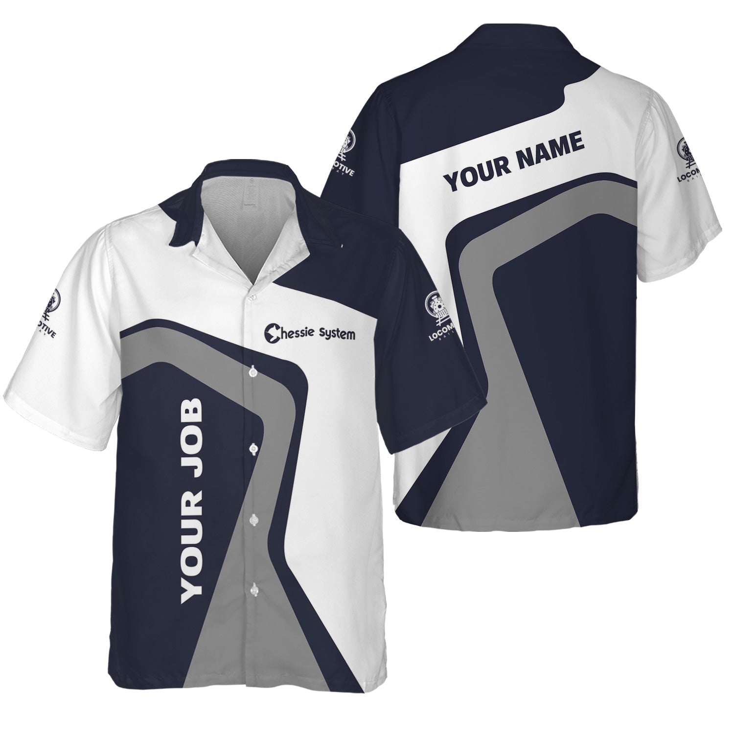 Railspirit Personalized Chessie System Railroad Hawaiian Shirt Unique Design with Custom Job Position Train Shirt