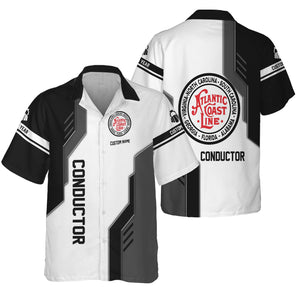 Railspirit Personalized Atlantic Coast Line Railroad Hawaiian Shirt Unique Railway Style with Custom Job Train Shirt