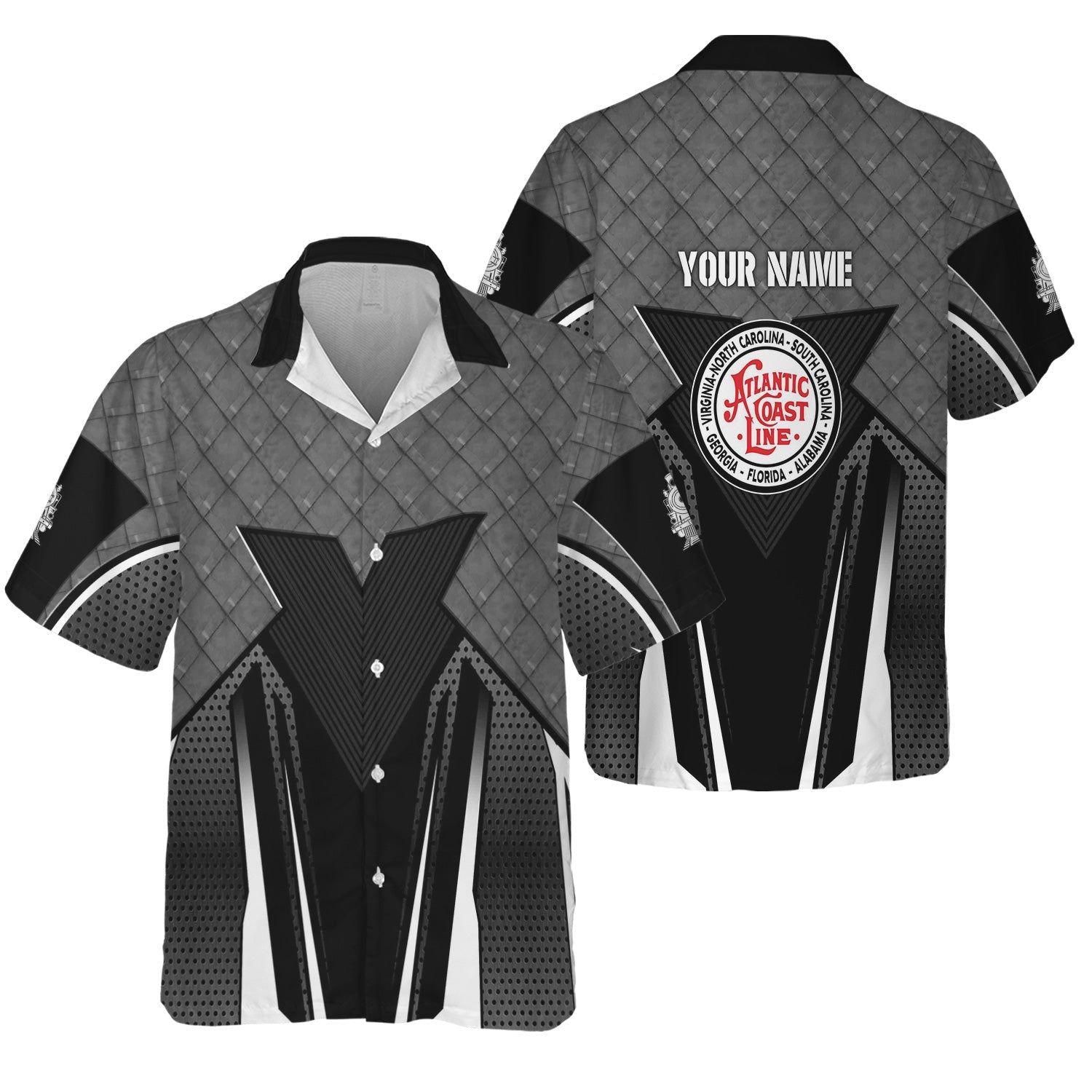 Railspirit Personalized Atlantic Coast Line Railroad Hawaiian Shirt Rugged Steel Vibes Train Shirt All Over Print