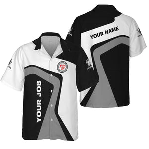 Railspirit Personalized Atlantic Coast Line Railroad Hawaiian Shirt Unique Design with Custom Job Position Train Shirt