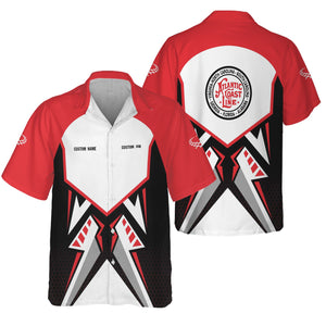 Railspirit Personalized Atlantic Coast Line Railroad Hawaiian Shirt Vibriant Style with Custom Position Train Shirt