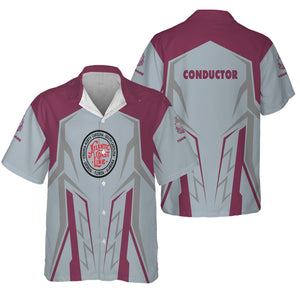 Railspirit Personalized Atlantic Coast Line Railroad Hawaiian Shirt Futuristic Design with Custom Job Train Shirt