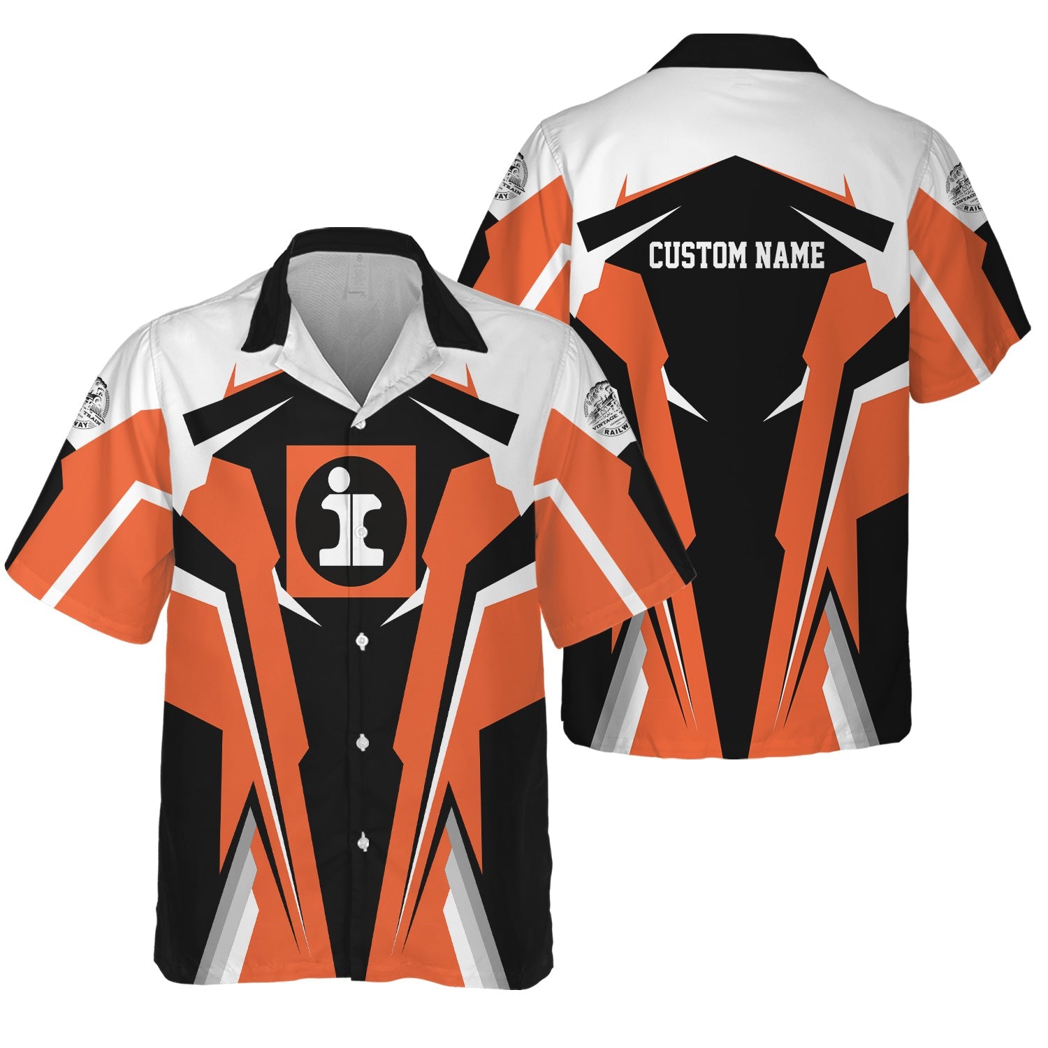 Railspirit Personalized Illinois Central Railroad Hawaiian Shirt Strong Line Style Train Unisex Shirt All Over Print