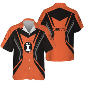 Railspirit Personalized Illinois Central Railroad Hawaiian Shirt Unique Style with Custom Job Train Shirt