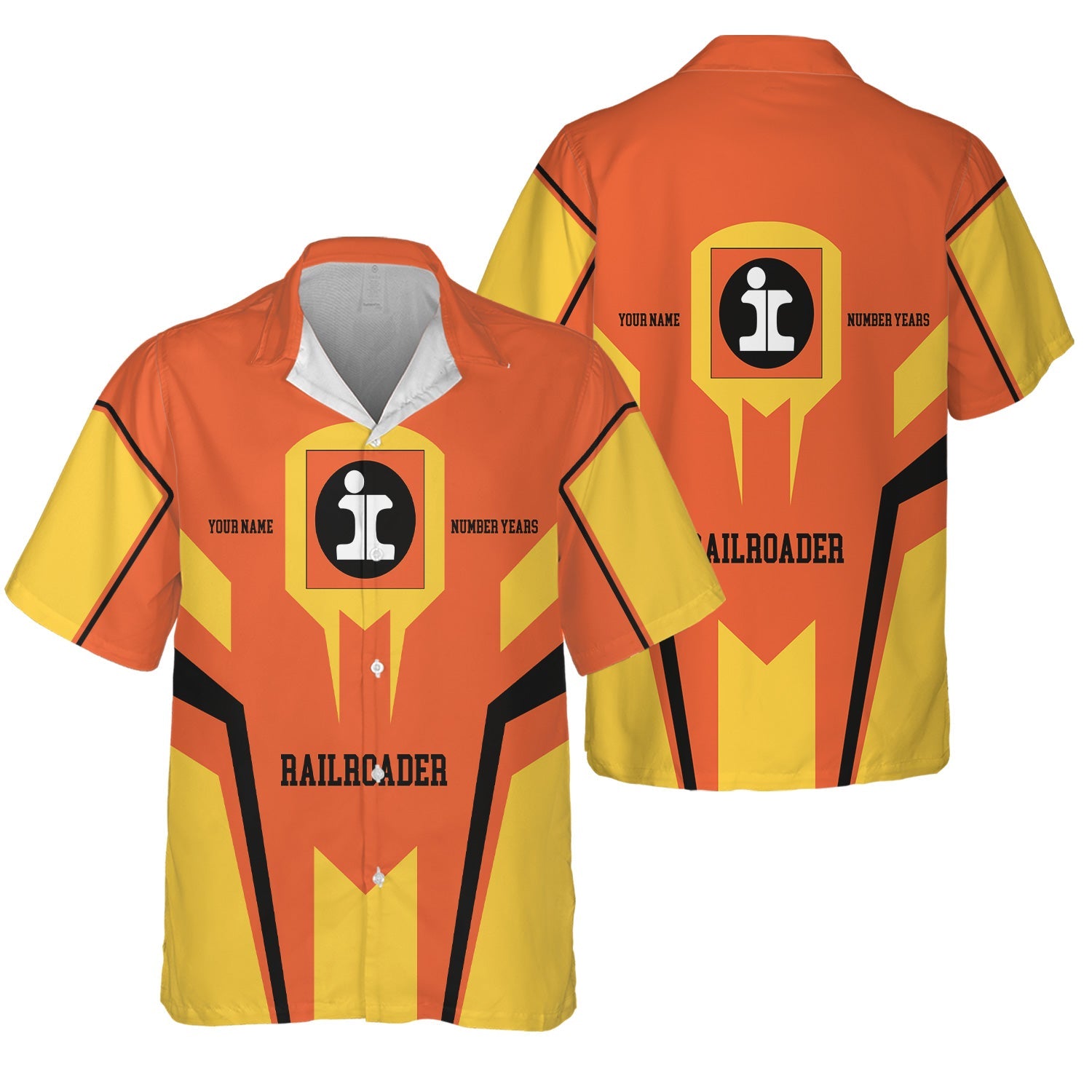 Railspirit Personalized Illinois Central Railroad Hawaiian Shirt Custom Year Railroader Shirt Gift Idea For Train Lover