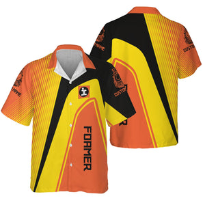 Railspirit Personalized Illinois Central Railroad Hawaiian Shirt Vibrant Striking Style Shirt For Rail Enthusiasts