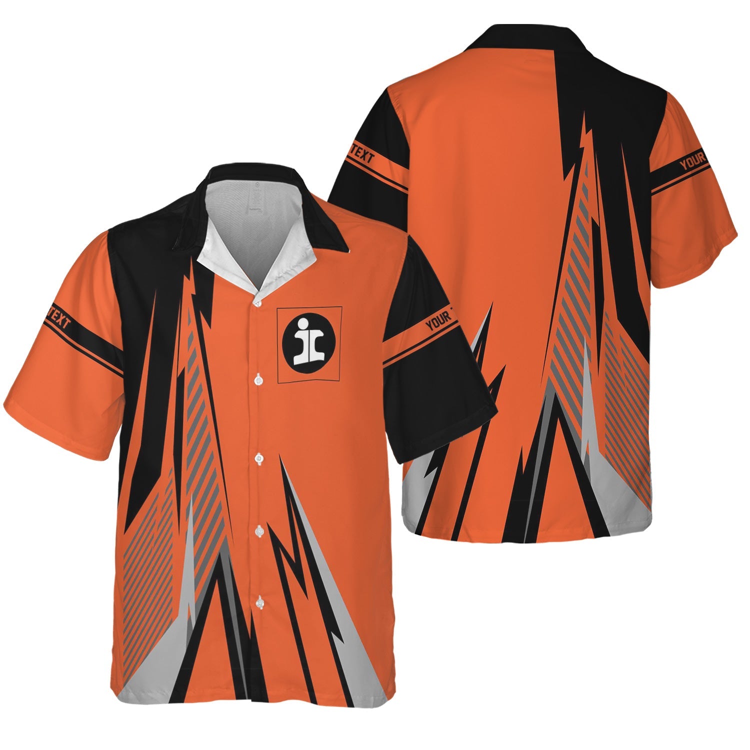 Railspirit Personalized Illinois Central Railroad Hawaiian Shirt Lightning-Inspired Railway Style Shirt For Train Lovers